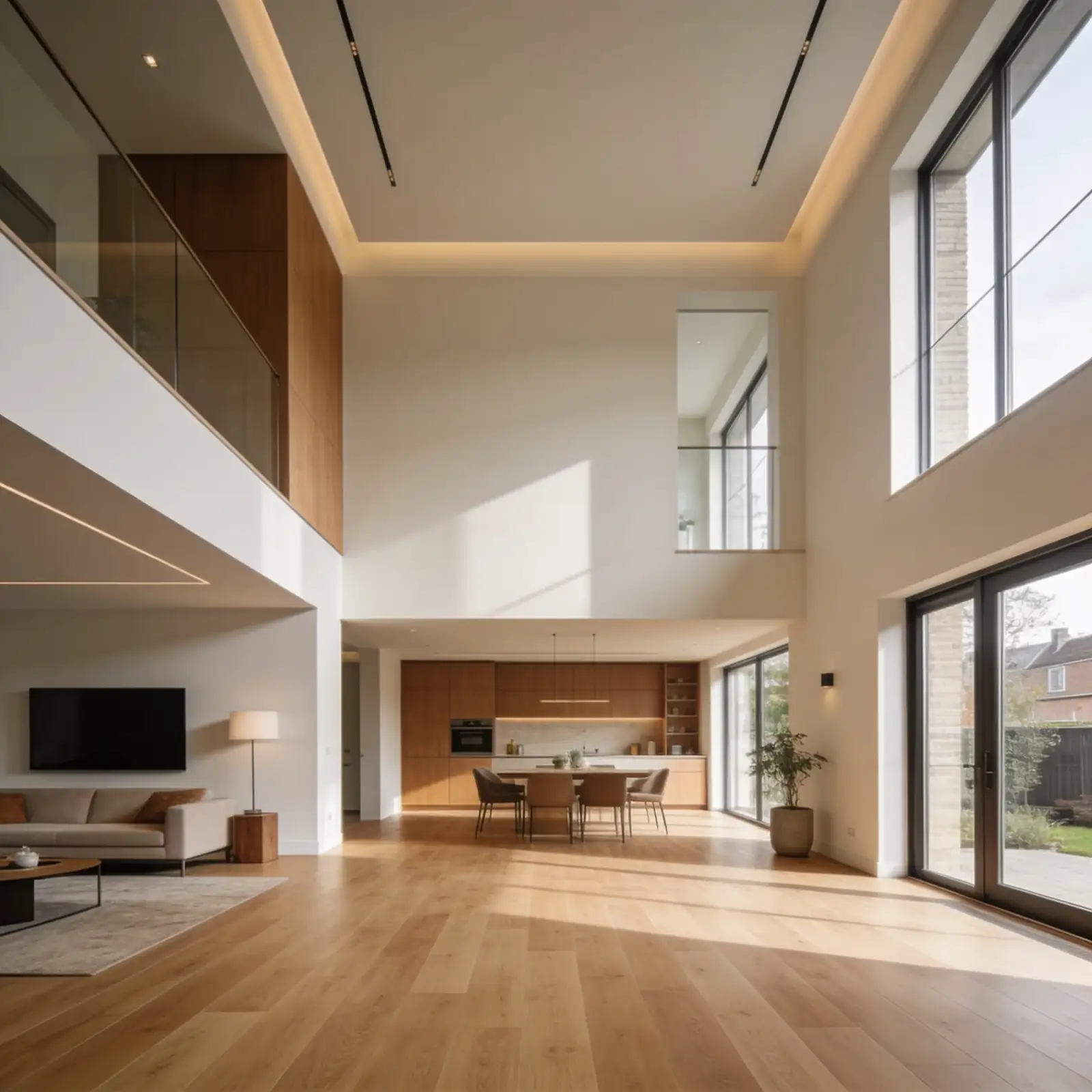 PVC vloer specialist Eindhoven - Moderne woningen en renovaties PVC vloer laten leggen Eindhoven - Professionele installatie in modern appartement met strakke inrichting, grote ramen en natuurlijk licht